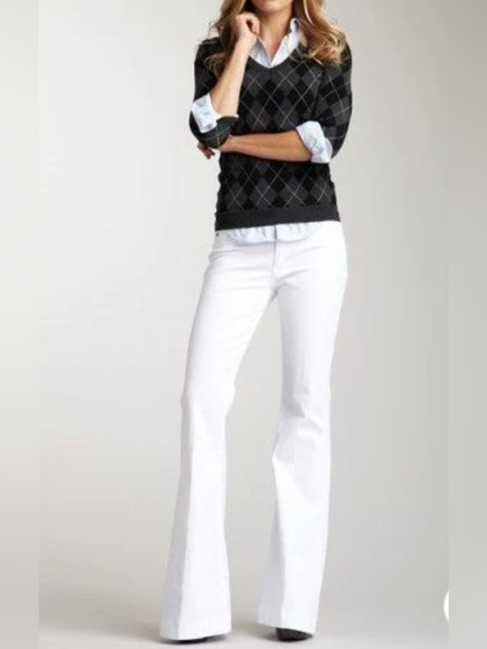 NWT HUDSON Signature Bootcut White SZ 32 5 Pocket Style Flap Back Pockets